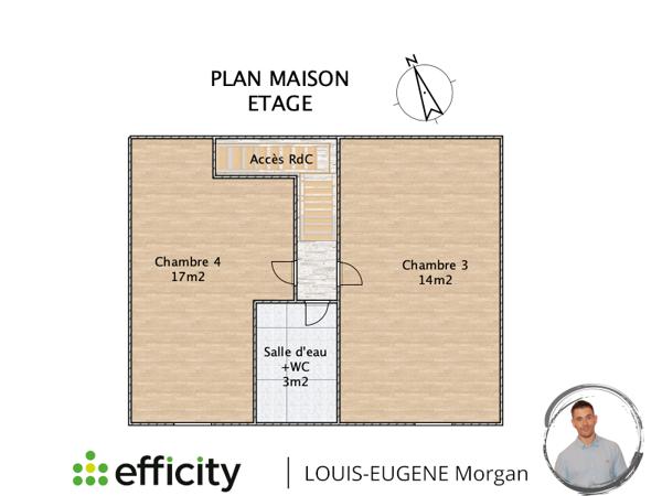 Maison 6 pièces - 128 m² Exclusivité efficity
