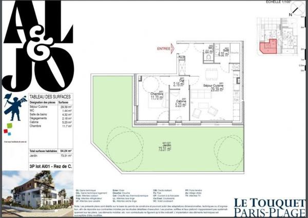 T2 Le Touquet-Paris-Plage 54.30 m²