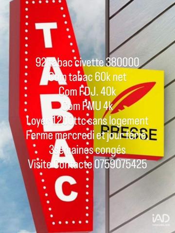 Bar-tabac à vendre 90 m² Abbeville