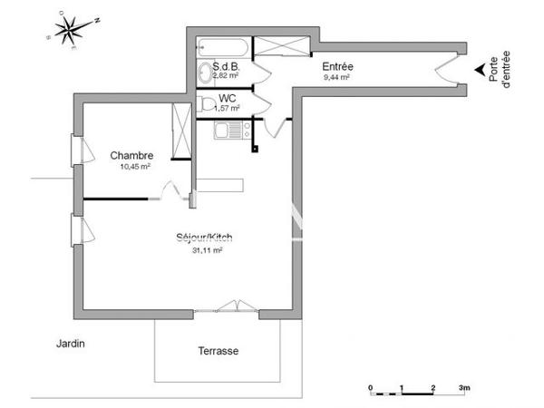 Location Appartement 2 pièces 55.39 m² - Agen 47000