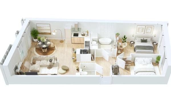 Appartement à vendre    3 pièces • 65,50 m2 Toulouse