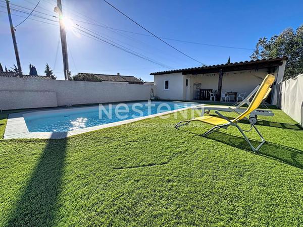 Maison Canet 4 pièce(s) 101 m2 de plain-pied 4 faces avec piscine et pool house