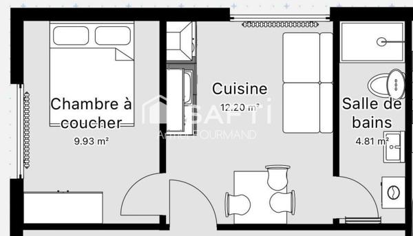 Appartement T2 meublé – Saint-Gelais, aux portes de Niort