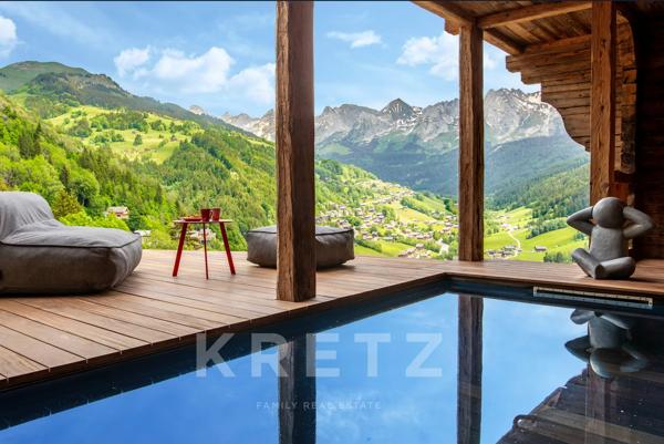 Grand-Bornand - Chalet d’exception avec piscine, spa, salle de sport et vue panoramique sur les Arav
