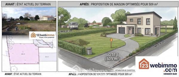 Terrain à bâtir 509 m² à Longeville-sur-Mer 85560