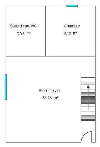 Appartement 2 pièces                                        - 44420 Piriac-sur-Mer Réf : 3838