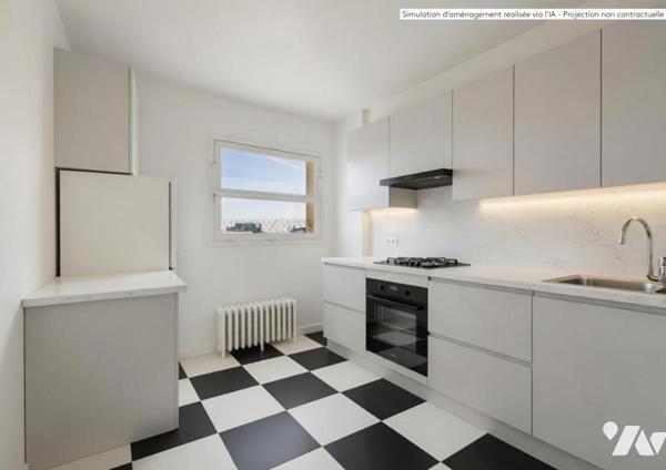 Boulogne Billancourt - Appartement traversant au dernier étage 