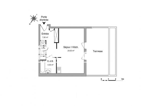 Location Studio 36.4 m² - 100 AVENUE JULES CANTINI Marseiile 13008