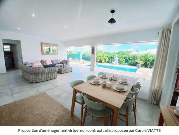 Villa plain pied récente avec piscine à vendre 4 pièces SAINT FRANCOIS (971)