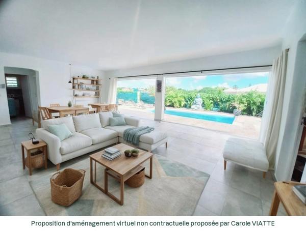Villa plain pied récente avec piscine à vendre 4 pièces SAINT FRANCOIS (971)