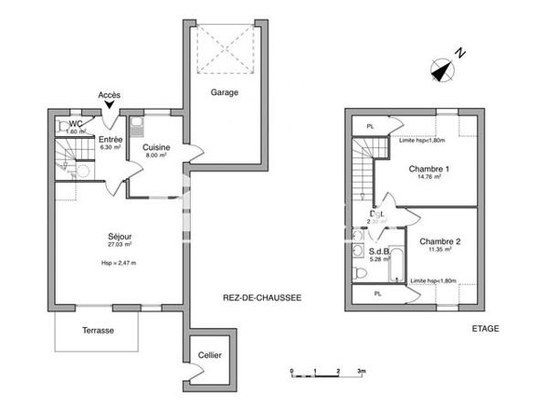 Location Maison 3 pièces 76.6 m² - RESIDENCE LE SOLEIL DE NOUSTY Nousty 64420