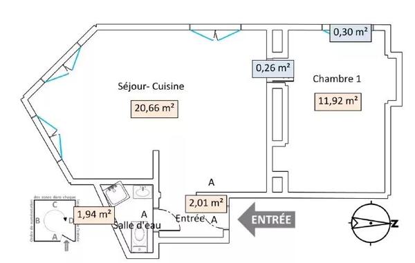 Location Appartement 2 pièces 36 m2 à Asnières-sur-Seine