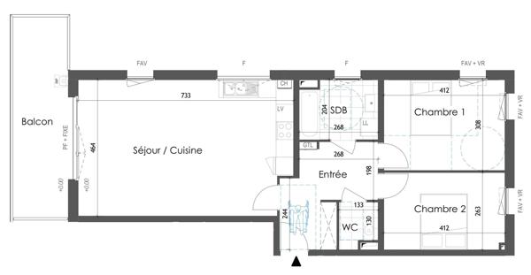 À vendre – Appartement neuf T3 avec grand balcon à Wimille