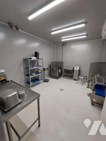Un local professionnel d'environ 420 m² (équipé en alimentaire-froid)