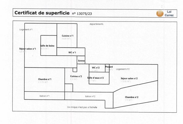 LOT COMPRENANT DEUX APPARTEMENTS T2
