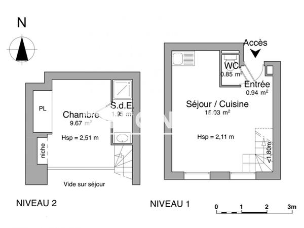 Location Appartement 2 pièces 28.44 m² - 26 RUE DE LA BUFFA Nice 06000
