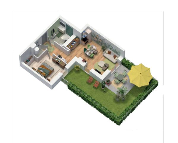 APPARTEMENT T3 PLOUGONVELIN 66.6m² avec terrasse et jardin