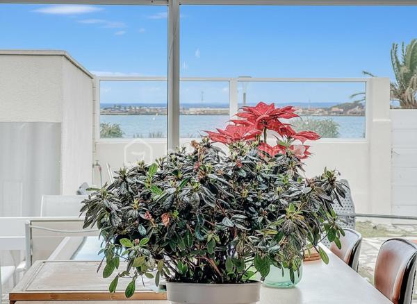Située dans un environnement privilégié de Palavas-les-Flots, cette villa T5 traversante de 100 m² (87m2 Loi Carrez et 129m2 de surface habitable)  offre une magnifique vue dégagée sur les étangs et bénéficie d’une exposition Est-Ouest.

Édifiée sur une parcelle de 204 m², cette maison séduit par ses prestations de qualité, sa performance énergétique (classée B) et son potentiel locatif grâce à son appartement indépendant.

La maison principale
Dès l’entrée, vous découvrez une belle pièce de vie comprenant :
	•	Un espace séjour et salle à manger chaleureux avec poêle à granulés
	•	Une cuisine moderne entièrement aménagée et équipée avec îlot central
	•	Un second espace cuisine fermé dédié aux cuissons

Toujours au rez-de-chaussée :
	•	Une chambre avec placard
	•	Un espace bureau
	•	Une salle d’eau avec douche à l’italienne et WC

À l’étage :
	•	Une chambre sous pente, parfaite pour un enfant ou un espace nuit cosy

L’intégralité de la maison est climatisée.

Appartement indépendant
Avec son accès totalement séparé, il constitue un véritable atout :
	•	Cuisine
	•	Espace salon
	•	Mezzanine pour le couchage
	•	Salle d’eau avec douche à l’italienne
	•	WC indépendant

Idéal pour :
	•	Générer un revenu locatif saisonnier ou annuel
	•	Accueillir famille et amis en toute indépendance
	•	Créer un espace professionnel

Les + qui font la différence
	•	Vue imprenable sur les étangs
	•	Exposition Est-Ouest
	•	DPE B (performance énergétique rare sur le secteur)
	•	Maison sécurisée avec système d’alarme et vidéosurveillance
	•	Bien traversant
	•	Climatisation intégrale

Un bien rare sur le secteur, alliant confort moderne, sécurité, performance énergétique et rentabilité potentielle.