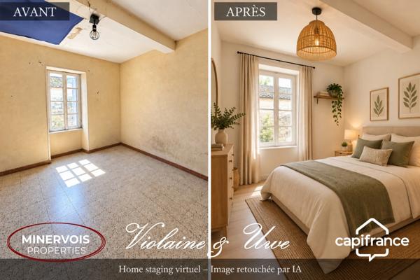 CESSERAS – MAISON DE VILLAGE À RÉNOVER – 63 M² – 2 CHAMBRES