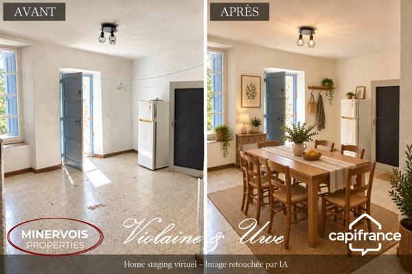CESSERAS – MAISON DE VILLAGE À RÉNOVER – 63 M² – 2 CHAMBRES