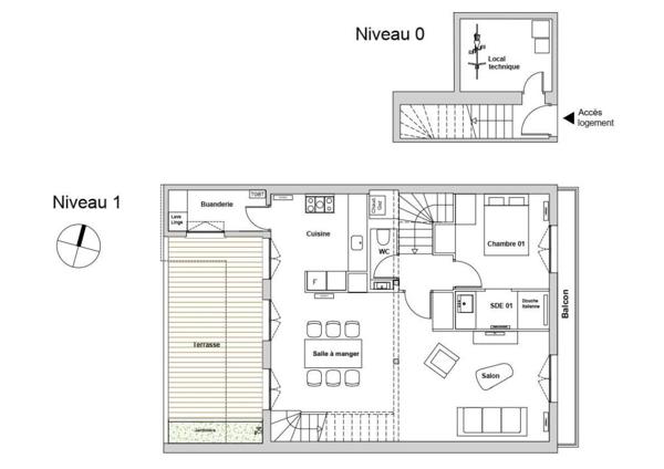 Appartement T4 à louer - 103 m² (réf : 522849)