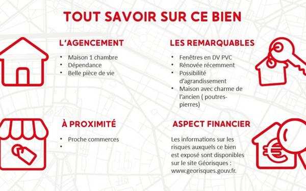 Maison à vendre    2 pièces •  Perrigny-sur-l'Ognon