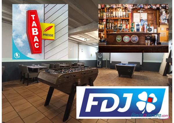 FOND DE COMMERCE BAR TABAC RESTAURANT PRESSE AVEC LOGEMENT DE FONCTION