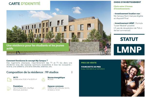 Appartement Niort 1 pièce - 28 m2