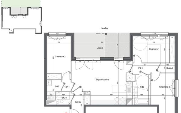 Appartement à vendre    4 pièces • 81,39 m2 Mérignac