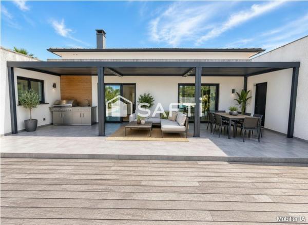 Maison contemporaine de plain?pied – 150 m² – Piscine au sel – Terrain clos 1300 m² – Prestations haut de gamme