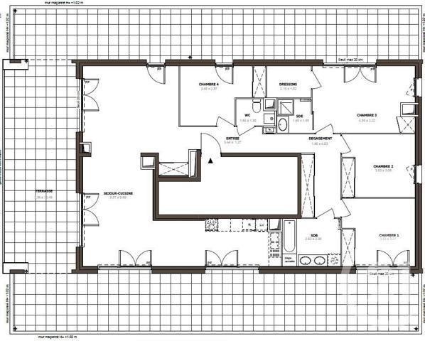 Appartement F5 à vendre  5 pièces - 128,92 m2 THONON LES BAINS - 74
