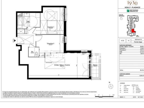 Location Appartement 3 pièces 65.2 m² - 9 RUE RAYMOND LOUVIOT Neuilly Plaisance 93360