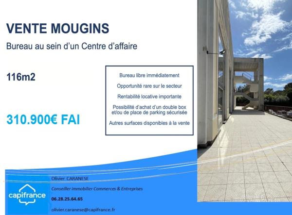 Grand Bureau 116m2 à vendre MOUGINS (06) - libre de suite