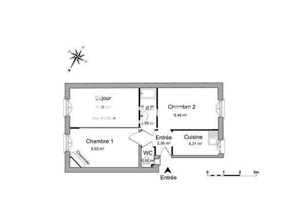 Location Appartement 3 pièces 39.66 m² - 25 RUE BEAUVAU Nancy 54000