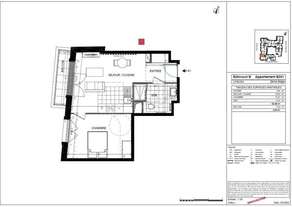 LEVALLOIS – appartement 2 pièces avec balcon, idéalement situé