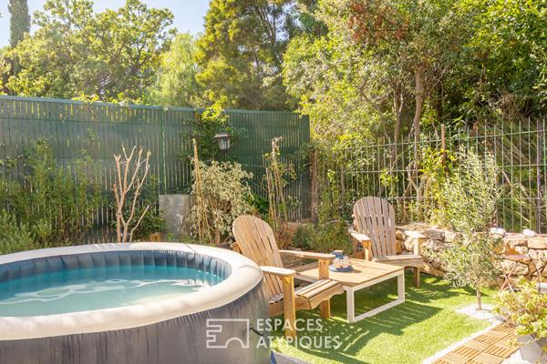 Appartement avec jardin, plage à pied, rooftop avec piscine vue mer