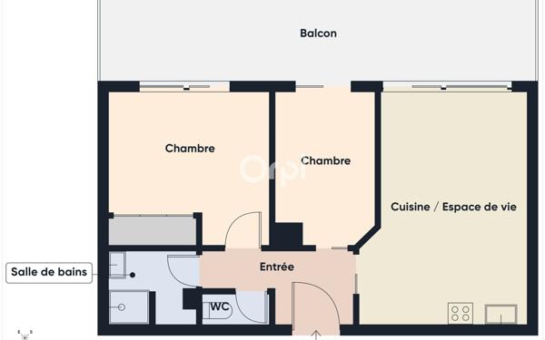 Appartement à vendre    3 pièces • 46,24 m2 Mandelieu-la-Napoule