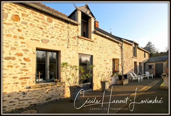 Châteauneuf-d'Ille-et-Vilaine (35430) CHATEAUNEUF D'ILLE-ET-VILAINE. Plein centre. Gîte (2 chambres) + longère (4 chambres). Terrain 825 m².