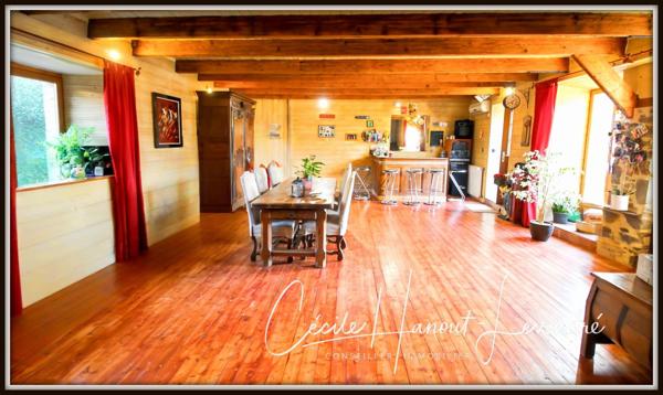 Châteauneuf-d'Ille-et-Vilaine (35430) CHATEAUNEUF D'ILLE-ET-VILAINE. Plein centre. Gîte (2 chambres) + longère (4 chambres). Terrain 825 m².