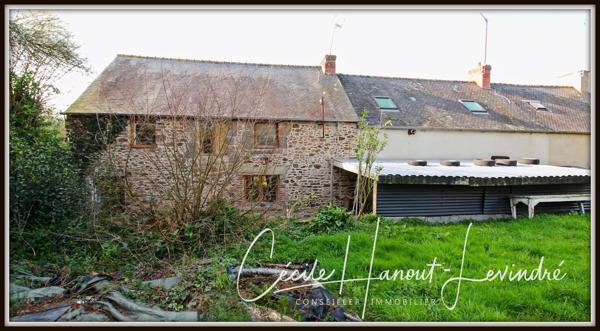 Châteauneuf-d'Ille-et-Vilaine (35430) CHATEAUNEUF D'ILLE-ET-VILAINE. Plein centre. Gîte (2 chambres) + longère (4 chambres). Terrain 825 m².