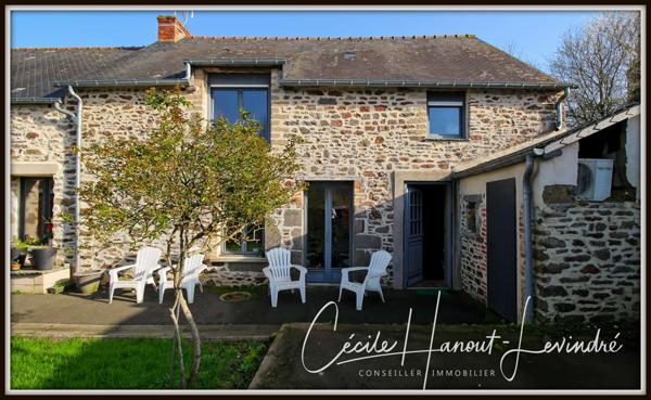 Châteauneuf-d'Ille-et-Vilaine (35430) CHATEAUNEUF D'ILLE-ET-VILAINE. Plein centre. Gîte (2 chambres) + longère (4 chambres). Terrain 825 m².