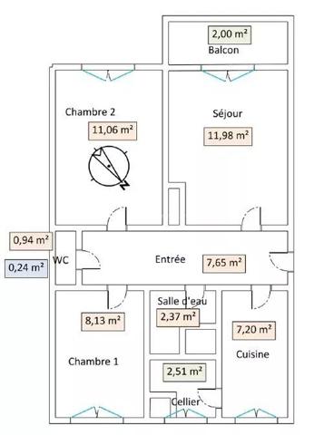 Location                                                      Appartement
                        
                     3 pièces                      49 m2                     à Asnières-sur-Seine