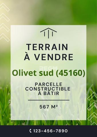 Olivet (45160) OLIVET (45160) - TERRAIN CONSTRUCTIBLE DE 567M²