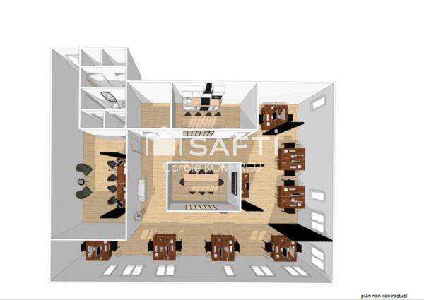 Bureau, plateau 184m²  PMR  avec ascenseur à ACHERS