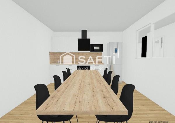 Bureau, plateau 184m²  PMR  avec ascenseur à ACHERS