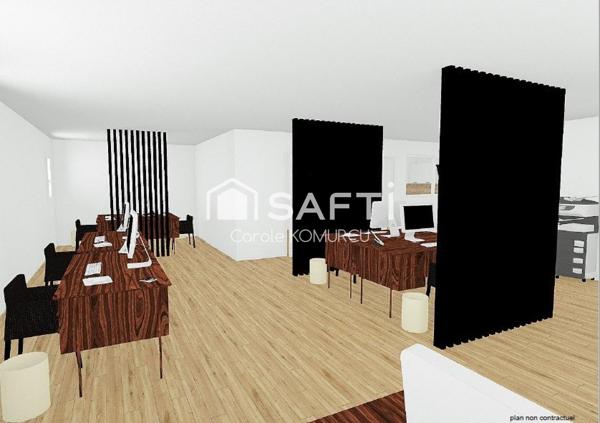 Bureau, plateau 184m²  PMR  avec ascenseur à ACHERS