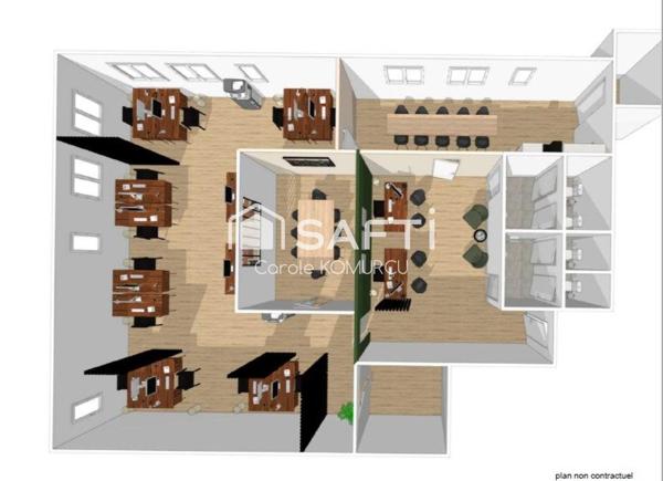 Bureau, plateau 184m²  PMR  avec ascenseur à ACHERS