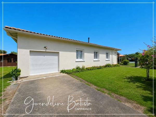 Maison Plain-pied 134m² - 4 chambres - Terrain 1140m² avec piscine - PINEUILH (33)