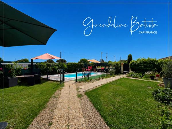 Maison Plain-pied 134m² - 4 chambres - Terrain 1140m² avec piscine - PINEUILH (33)