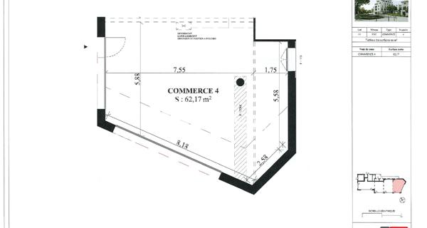 À vendre Local commercial 62.17 m² - Rungis 94150